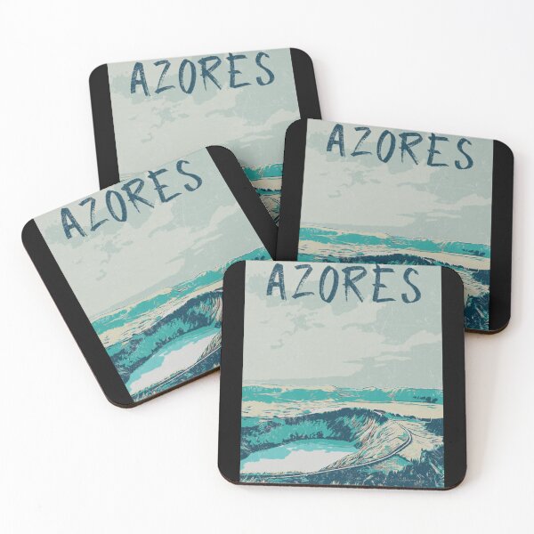 Item preview, Azores Volcanic Landscape Illustration designed and sold by Lemomo-artworks.