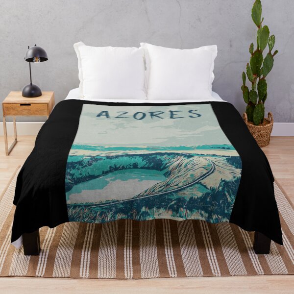 Item preview, Azores Volcanic Landscape Illustration designed and sold by Lemomo-artworks.