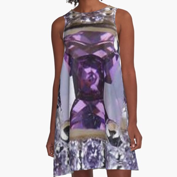 Amethyst, Gemstone, Pattern, tracery, weave, template, routine, stereotype, gauge, mold A-Line Dress