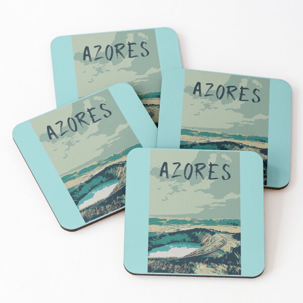 Item preview, Azores Volcanic Landscape Illustration designed and sold by Lemomo-artworks.