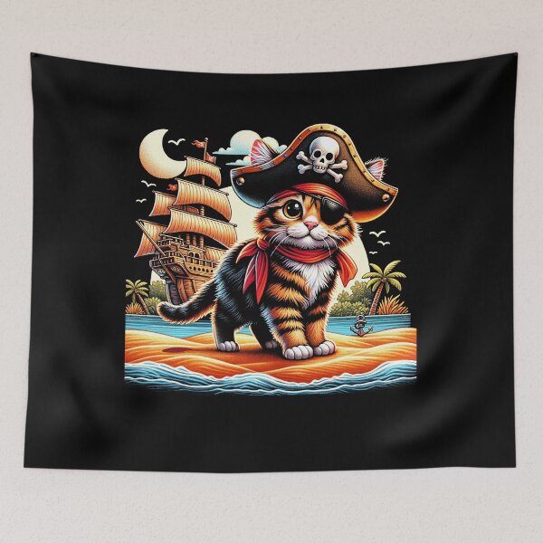 Item preview, pirate cat. designed and sold by panshop20.