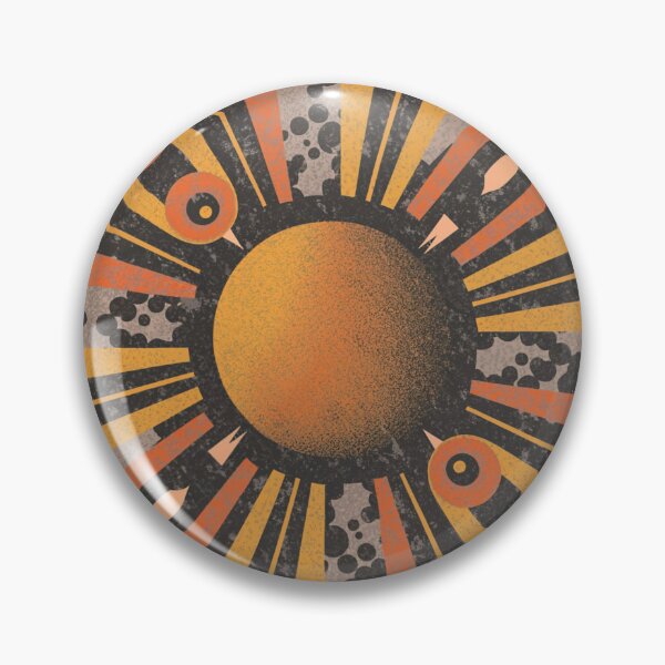 Item preview, Total Solar Eclipse Pattern Orange Grunge Retro designed and sold by Lelijo.