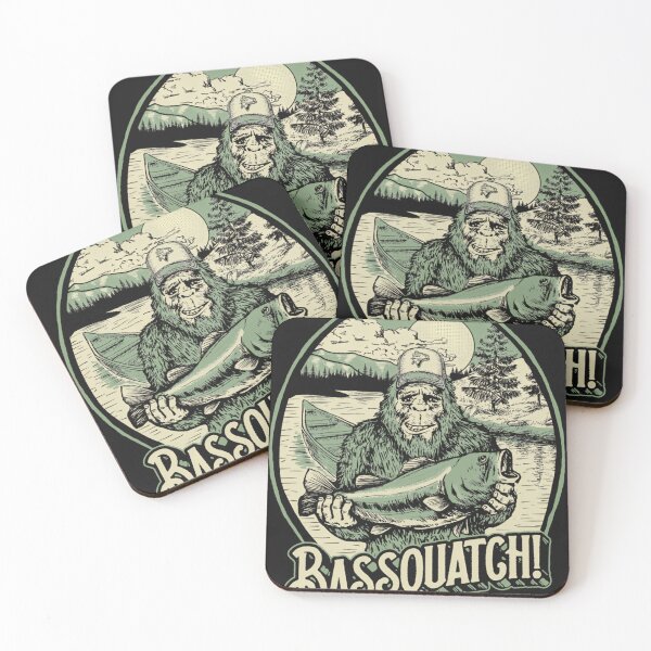 Item preview,  Bassquatch Funny Bigfoot Sasquatch  Bass Fishing Illustration designed and sold by Jasonitzhugh.