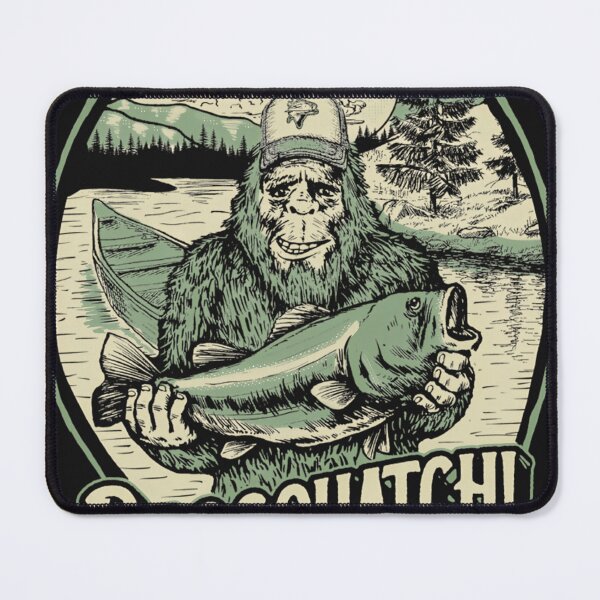Item preview, Bassquatch Funny Bigfoot Sasquatch Bass Fishing Illustration designed and sold by Jasonitzhugh.