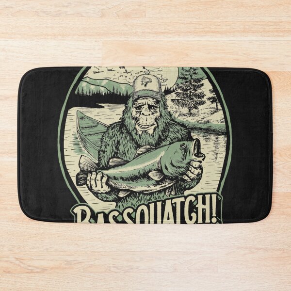 Item preview,  Bassquatch Funny Bigfoot Sasquatch  Bass Fishing Illustration designed and sold by Jasonitzhugh.