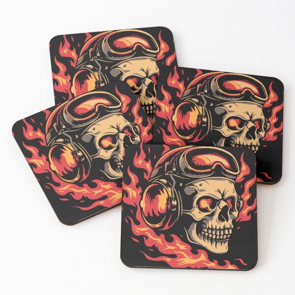 Item preview, Warplane pilot skull designed and sold by RockSteadyReady.