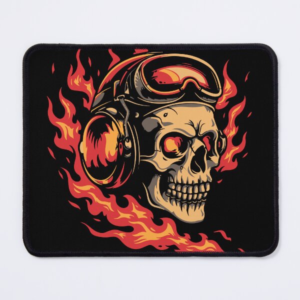 Item preview, Warplane pilot skull designed and sold by RockSteadyReady.