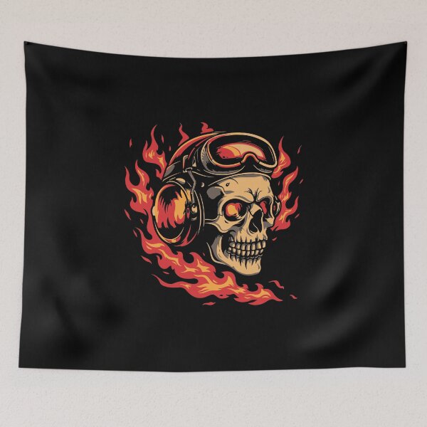 Item preview, Warplane pilot skull designed and sold by RockSteadyReady.