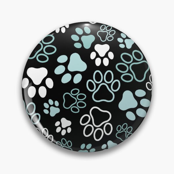Item preview, Paw Prints Pattern (Blue, dark background) designed and sold by CyrielleShop.