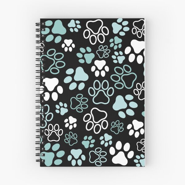 Item preview, Paw Prints Pattern (Blue, dark background) designed and sold by CyrielleShop.