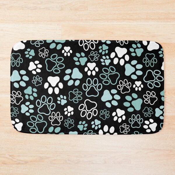 Item preview, Paw Prints Pattern (Blue, dark background) designed and sold by CyrielleShop.