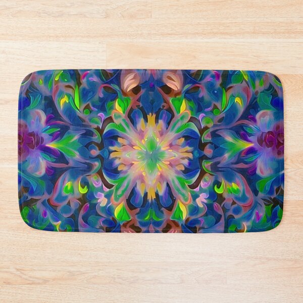 Item preview, Twilight Blossom: A Tapestry of Neon Floral Whorls designed and sold by ArtComixHaven.