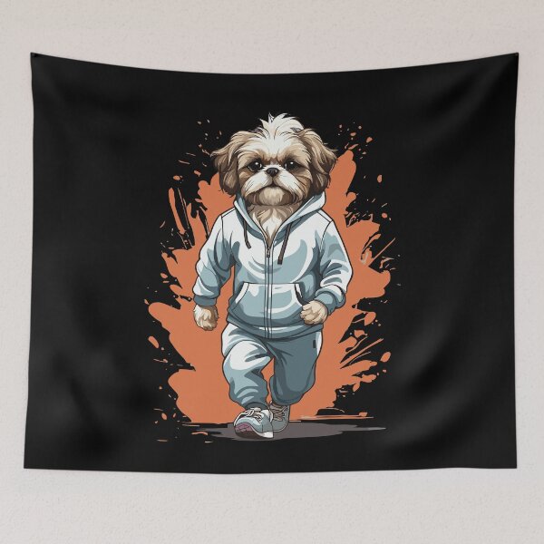 Item preview, Shih Tzu Dog Streetwear Jogging Aesthetic Style designed and sold by LuminOrb.