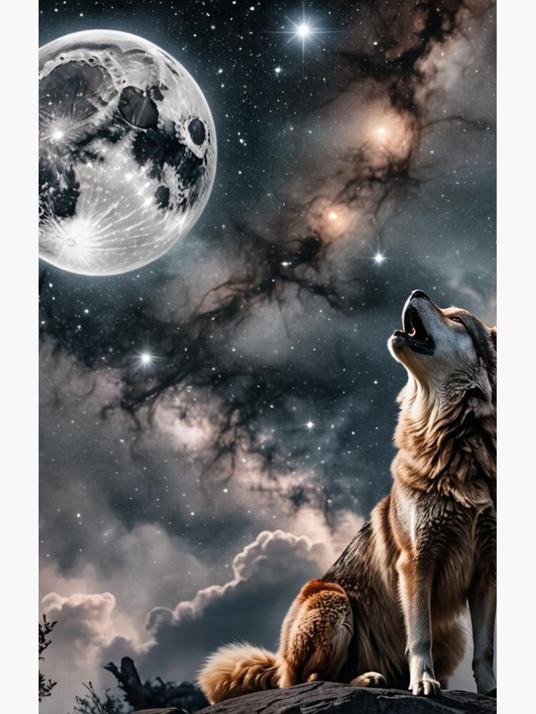 Thumbnail 4 of 4, Samsung Galaxy Phone Case, Wolf howling at the Moon designed and sold by LenCarol.