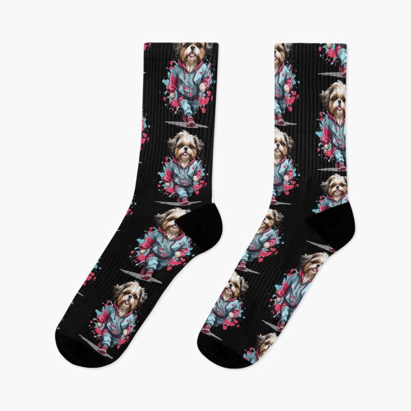 Item preview, Shih Tzu Dog Streetwear Jogging Aesthetic designed and sold by LuminOrb.