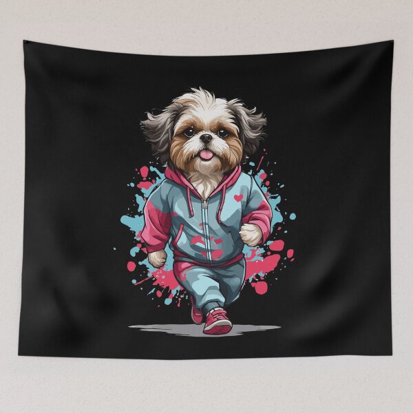 Item preview, Shih Tzu Dog Streetwear Jogging Aesthetic designed and sold by LuminOrb.