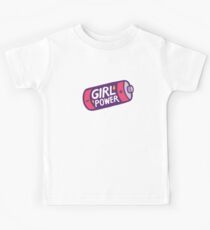 Girl Power Pattern in Pink Kids Tee