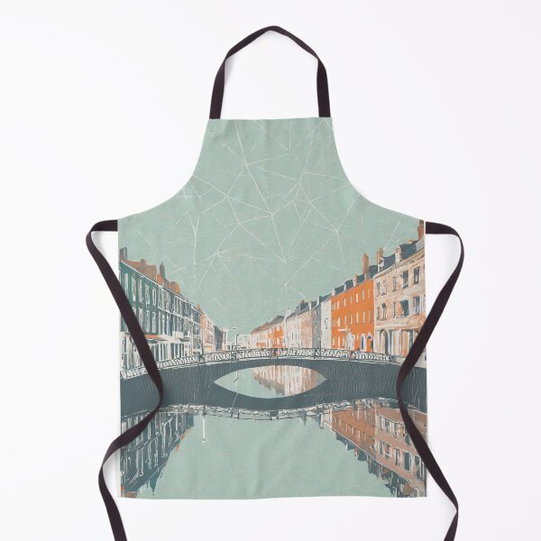 Item preview, Vintage Dublin - Minimalist Retro Travel Poster featuring the Ha'penny Bridge designed and sold by pod24.