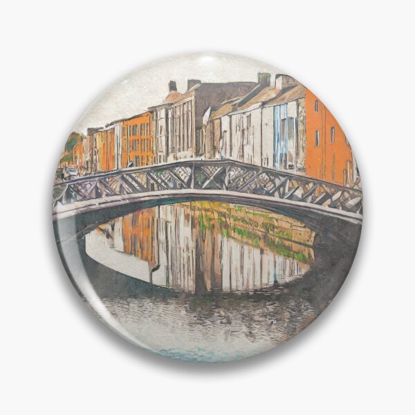 Item preview, Vintage Dublin - Ha’penny Bridge Minimal Retro Travel Poster designed and sold by pod24.