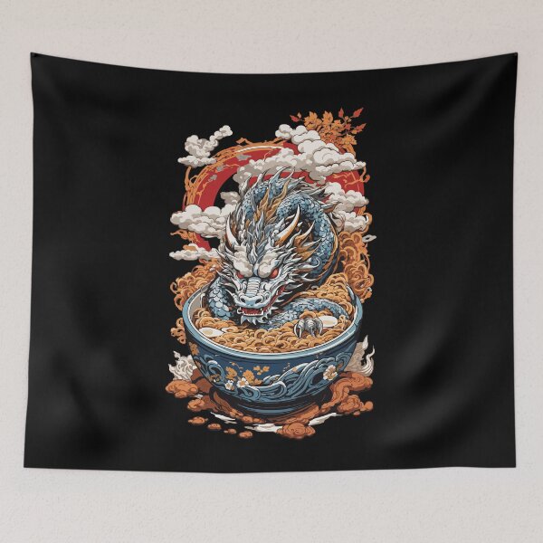 Item preview, Asian Dragon Japanese Noodle Soups designed and sold by LuminOrb.