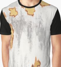Background with white, yellow and gray Graphic T-Shirt