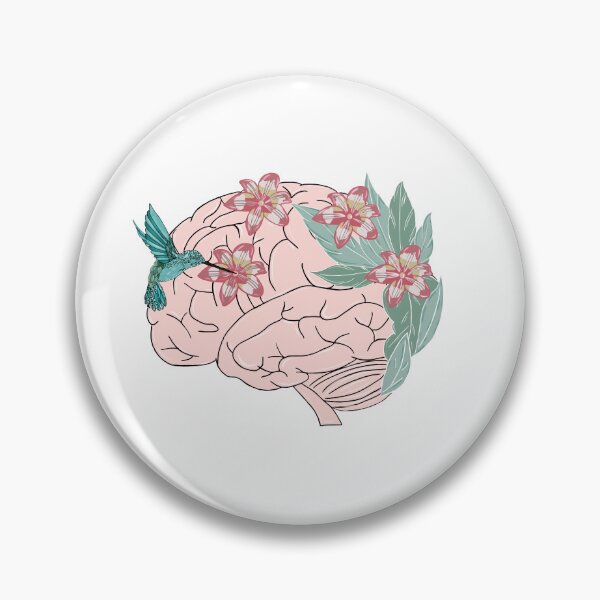Item preview,  Anatomy brain with flowers and hummingbird designed and sold by carries-anatomy.