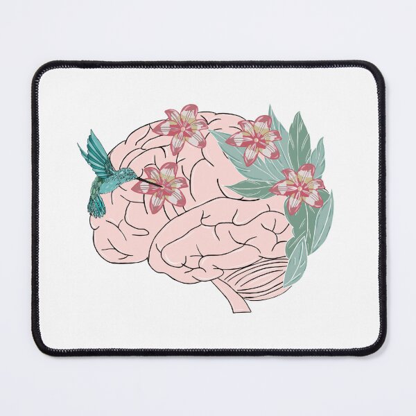 Item preview, Anatomy brain with flowers and hummingbird designed and sold by carries-anatomy.