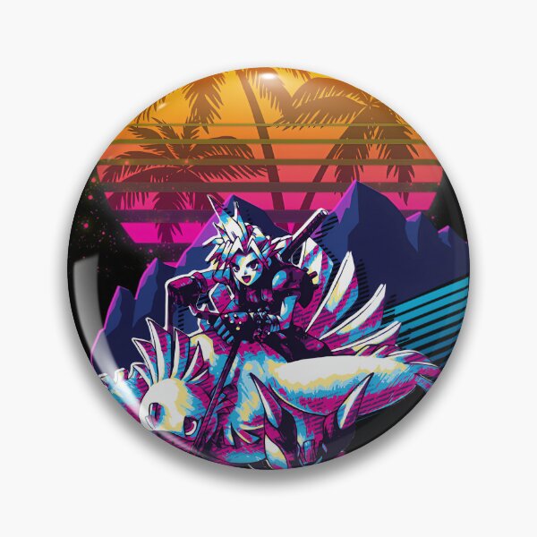 Item preview, Cloud Chocobo Riding 80S Retrowave Final Fantasy designed and sold by MathildeBrun.