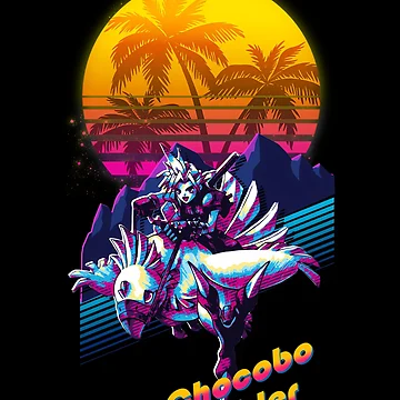 Artwork thumbnail, Cloud Chocobo Riding 80S Retrowave Final Fantasy by MathildeBrun