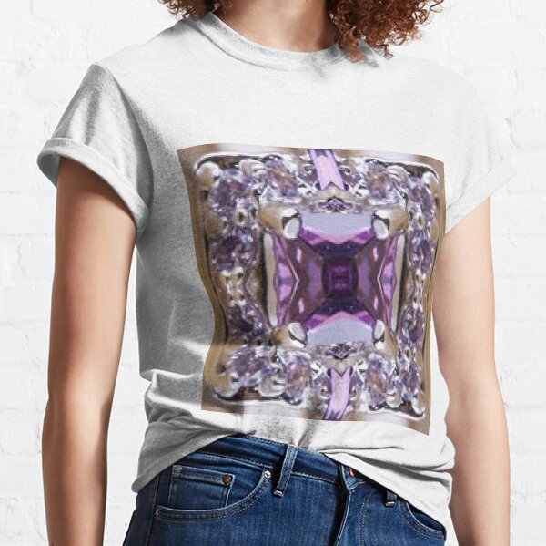 Amethyst, unorthodox, refined, exquisite, elegant, pattern, tracery, weave, template Classic T-Shirt