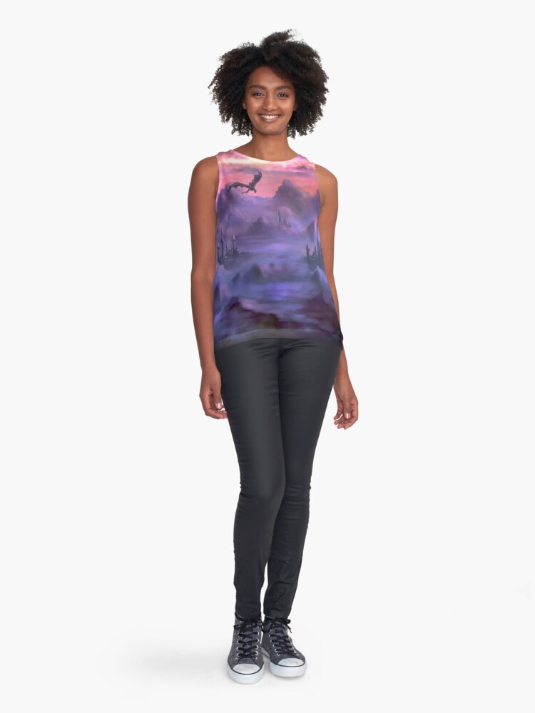 Thumbnail 3 of 6, Sleeveless Top, Above the clouds designed and sold by petravb.