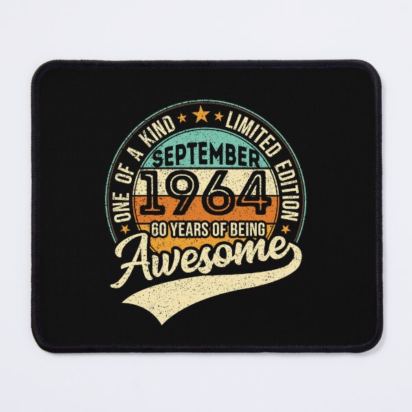 Item preview, One of a kind vintage birthday gift for the awesome 60 years old - born in SEPTEMBER 1964 - 2024 birthday designed and sold by oudinmeissArt.