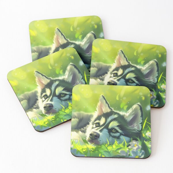 Item preview, Drawing style puppy in green grass designed and sold by Radibor78.