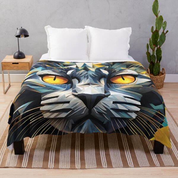 Artikelvorschau, Schöne Katze, hyperrealer Stil, kubistisches Gesicht entworfen und verkauft von PC-artist.