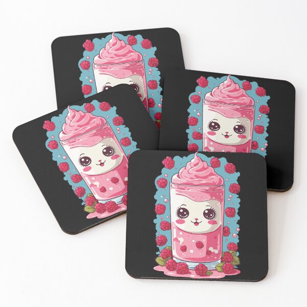 Item preview, Raspberries Cute Milkshake Kawaii Fun designed and sold by LuminOrb.