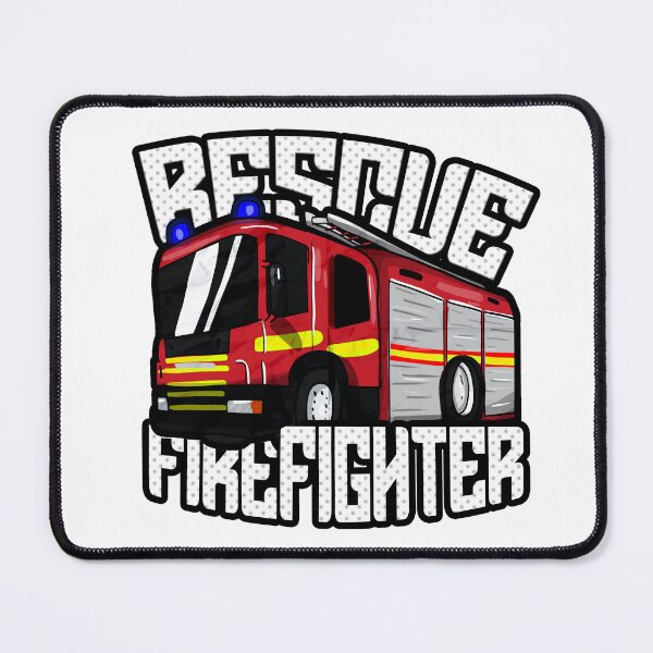 Item preview, Cartoon Firetruck Rescue Firefighter designed and sold by MonkiFlipp.