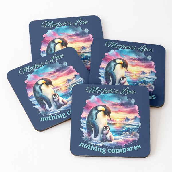 Item preview, Mother's love, there's nothing like it - Penguins  designed and sold by critterpatchusa.