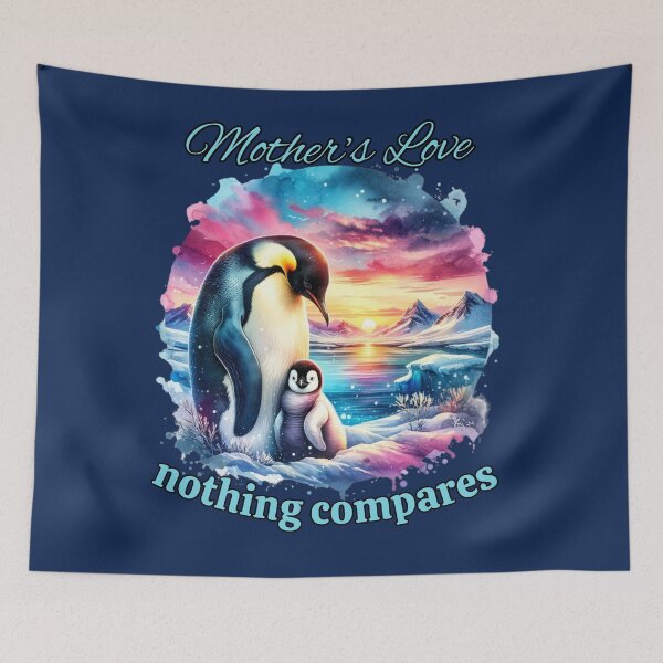 Item preview, Mother's love, there's nothing like it - Penguins  designed and sold by critterpatchusa.