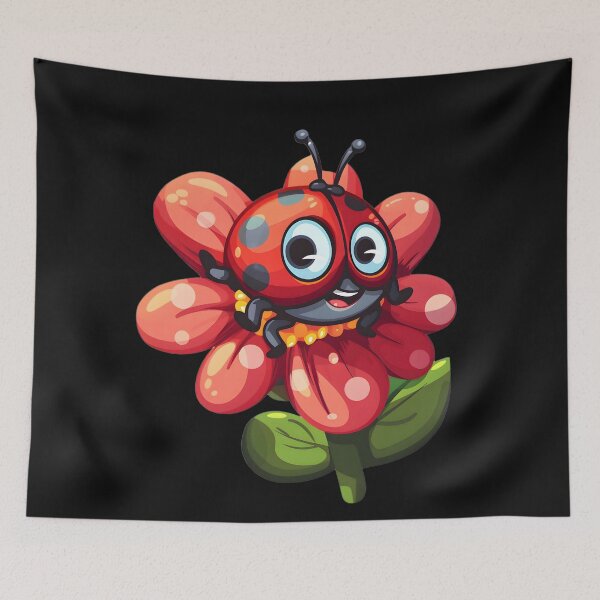 Aperçu de l'œuvre Cheerful Bug : Délice fantaisiste créée et vendue par AI-Only Creations.