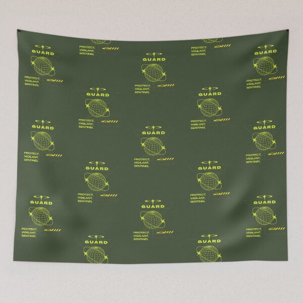 Item preview, Guard - Protect, Vigilant, Sentinel | Green Background designed and sold by RM-Journey.