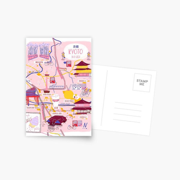 Kyoto map Postcard
