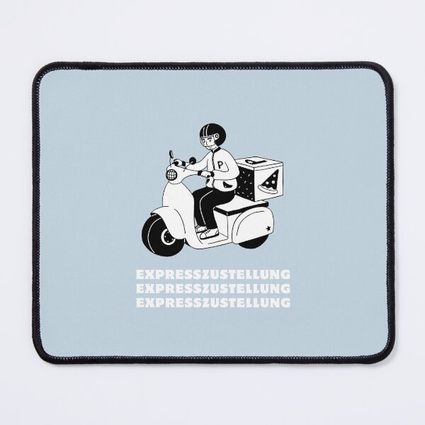 Item preview, Expresszustellung | Pizza Delivery Illustration | Pastel Blue Background designed and sold by RM-Journey.