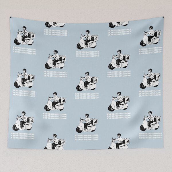 Item preview, Expresszustellung | Pizza Delivery Illustration | Pastel Blue Background designed and sold by RM-Journey.