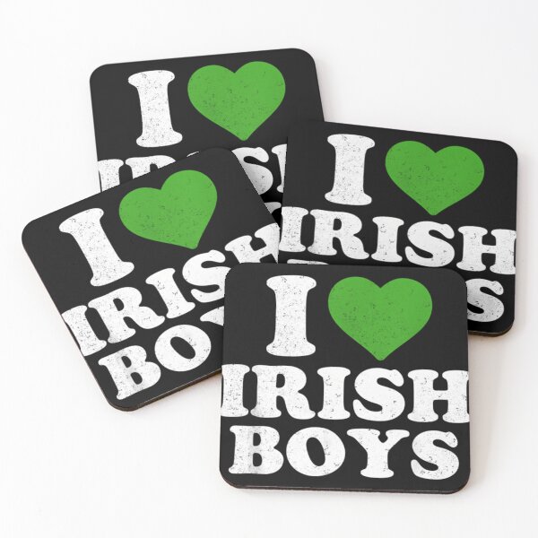 Item preview, I Love Irish Boys Funny St Patricks Day Heart Shamrock designed and sold by LaetitiaJean.