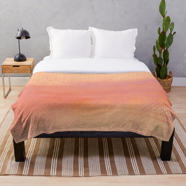 Item preview, Painted Dream Mist at the Magic Hour in Coral Peach with Violet Pattern Accents designed and sold by NoaaDesign.