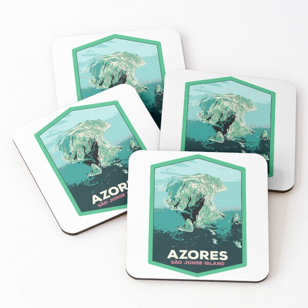 Item preview, Aerial View of S. Jorge Island, Azores Illustration designed and sold by Lemomo-artworks.
