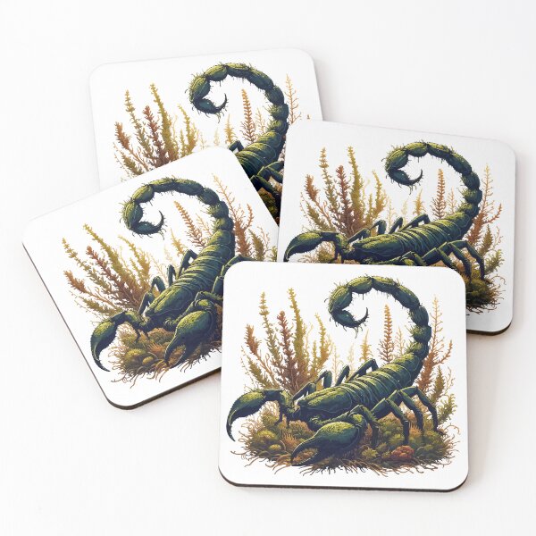 Item preview, Scorpion overgrown with moss, plants and flowers designed and sold by TomFrontierArt.