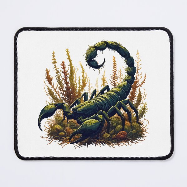 Item preview, Scorpion overgrown with moss, plants and flowers designed and sold by TomFrontierArt.