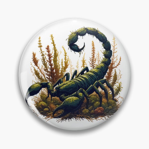Item preview, Scorpion overgrown with moss, plants and flowers designed and sold by TomFrontierArt.
