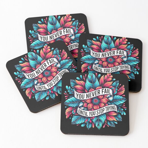 Item preview, You Never Fail Until You Stop Trying, motivation Aesthetic Graphic designed and sold by Addictive design.